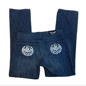 𝅺ROCK & Republic blue denim jeans Sz 26 western stampede rodeo